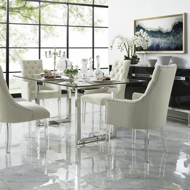 Grey dining chairs with best sale white legs